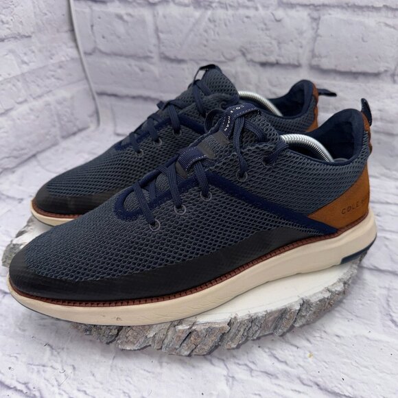 Cole Haan Grand Remix Shoes Mens 10.5 Blue Athletic Casual Dress Lace Up Sneaker - Picture 2 of 12